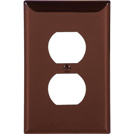 EATON WIRING DEVICES Receptacle Wallplate, 412 in L, 234 in W, 1 Gang, Nylon, Brown, HighGloss 5132B-BOX